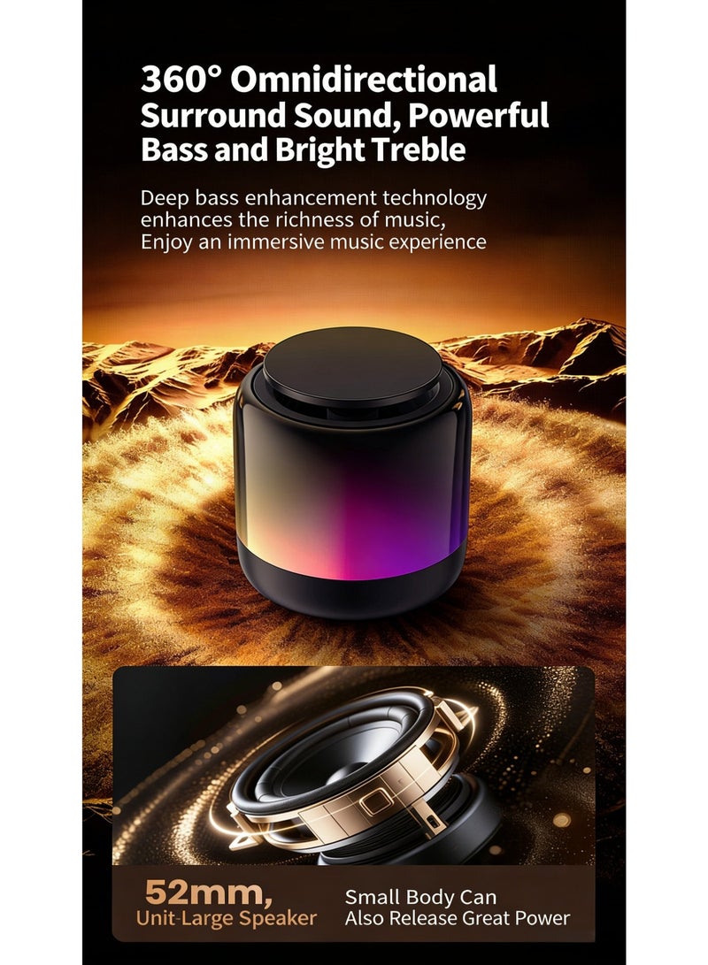 سماعة بلوتوث  Q28 Pro صغيرة الحجم وخفيفة الوزن، بإضاءة RGB LED محمولة، بلوتوث 5.3، شحن Type-C، بطارية 600mAh، دعم بطاقة TF وراديو FM، اقتران مزدوج TWS - Image 2